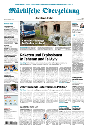 Cover of Markische Oderzeitung Oderland-Echo