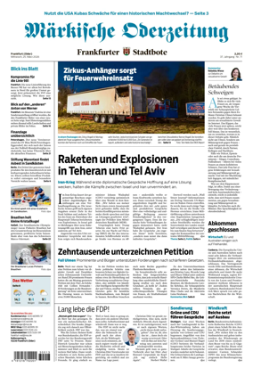Cover of Markische Oderzeitung Frankfurt (Oder)