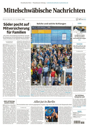 Cover of Mittelschwaebische Nachrichten