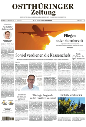 Cover of Ostthuringer Zeitung (Landkreis Saalfeld-Rudolstadt)