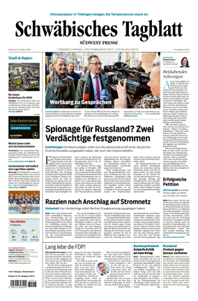 Cover of Schwabisches Tagblatt - Tubinger Chronik