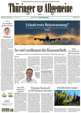 Cover of Thuringer Allgemeine (Erfurt)