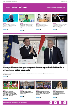 Cover of Euronews Culture and Sport (Portuguese)