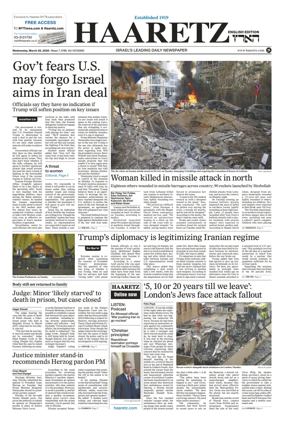 Cover of Haaretz english edition