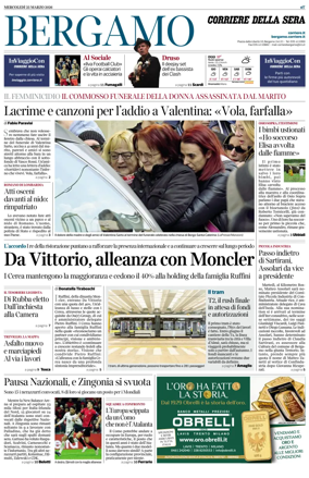 Cover of Corriere della Sera (Bergamo)
