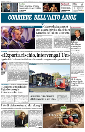 Cover of Corriere dell'Alto Adige