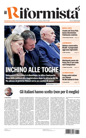 Cover of Il Riformista (Italy)