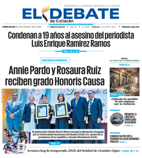 Cover of El Debate de Culiacan