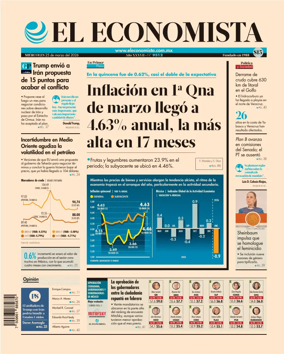 Cover of El Economista (Mexico)