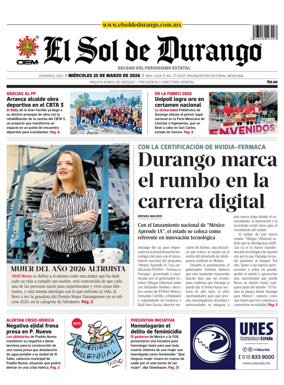 Cover of El Sol de Durango