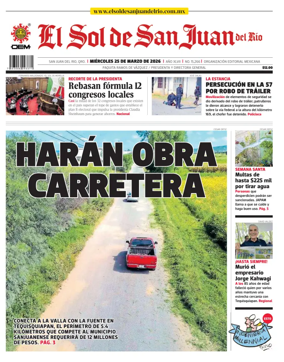 Cover of El Sol de San Juan del Rio