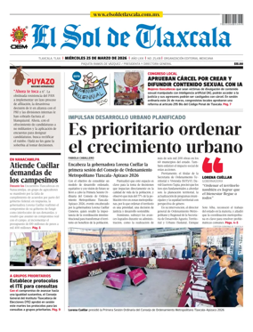 Cover of El Sol de Tlaxcala