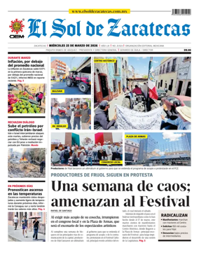 Cover of El Sol de Zacatecas