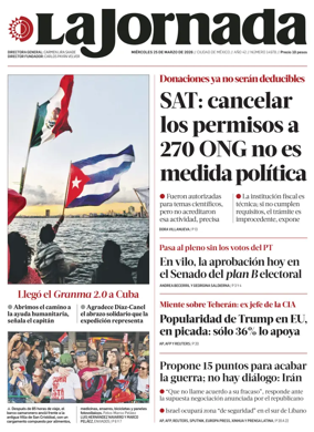 Cover of La Jornada