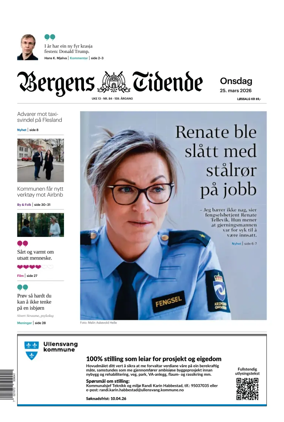 Cover of Bergens Tidende