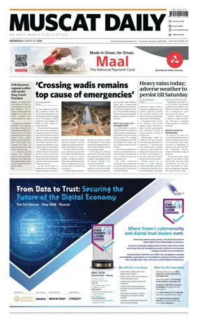 Cover of Muscat Daily