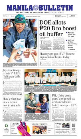 Cover of Manila Bulletin