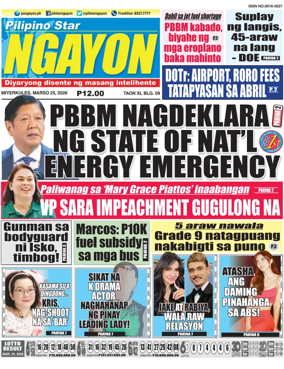 Cover of Pilipino Star Ngayon