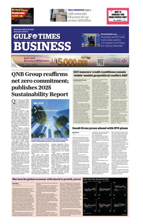 Cover of Gulf Times Business