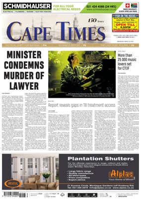 Cover of Cape Times