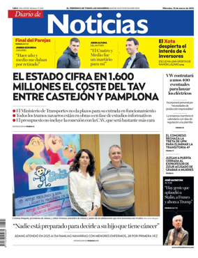 Cover of Diario de Noticias (Spain)