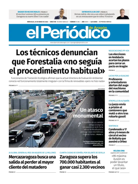 Cover of El Periodico Aragon