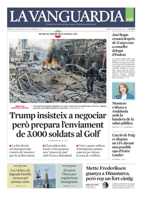 Cover of La Vanguardia (Catala)