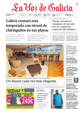 Cover of La Voz de Galicia (A Coruna)