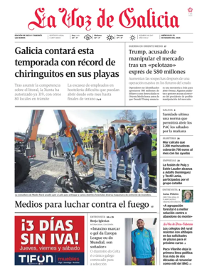 Cover of La Voz de Galicia (Deza)