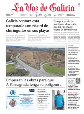 Cover of La Voz de Galicia (Lugo)