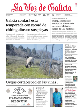 Cover of La Voz de Galicia (Monforte)