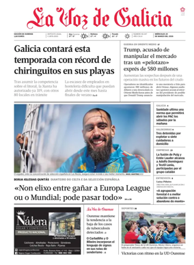 Cover of La Voz de Galicia (Ourense)