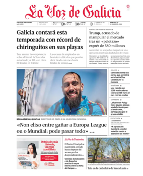 Cover of La Voz de Galicia (Pontevedra)