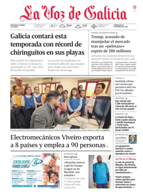 Cover of La Voz de Galicia (Viveiro)