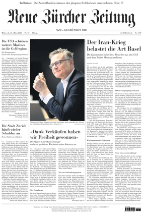 Cover of Neue Zurcher Zeitung