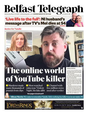 Cover of Belfast Telegraph