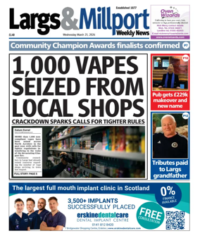 Cover of Largs & Millport Weekly News