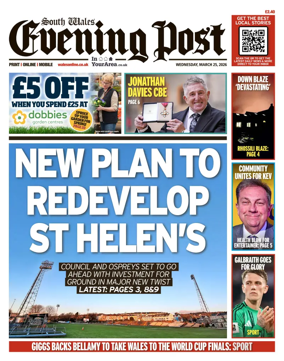 Cover of South Wales Evening Post