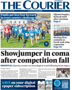 Cover of The Courier & Advertiser (Perth and Perthshire Edition)