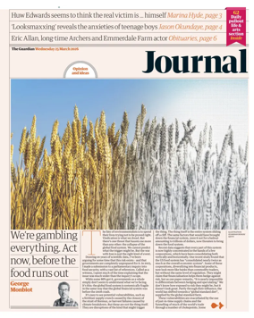 Cover of The Guardian e-paper Journal