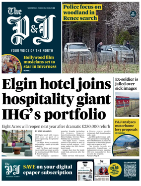 Cover of The Press and Journal (Inverness Highlands and Islands)