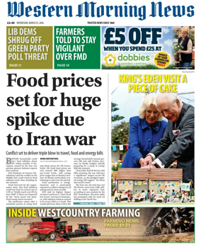 Cover of Western Morning News