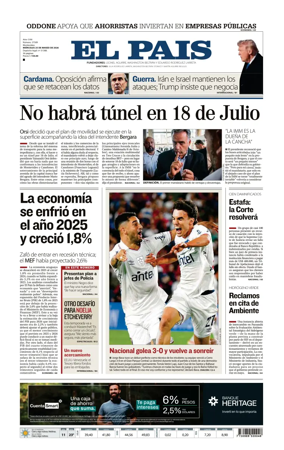 Cover of El Pais (Uruguay)