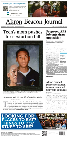 Cover of Akron Beacon Journal