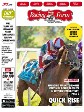 Cover of Daily Racing Form National Digital Edition