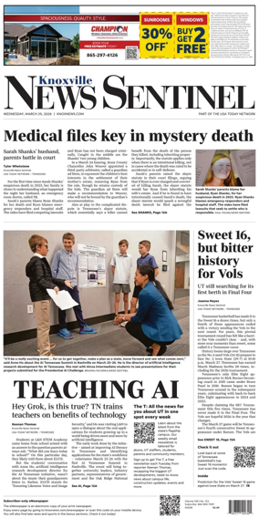 Cover of Knoxville News Sentinel