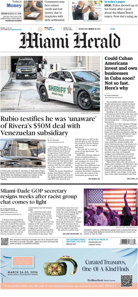 Cover of Miami Herald