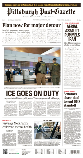 Cover of Pittsburgh Post-Gazette