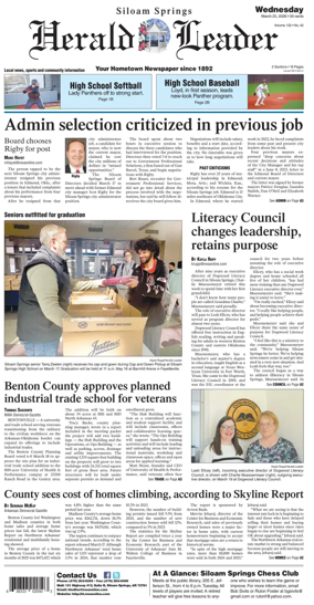 Cover of Siloam Springs Herald Leader