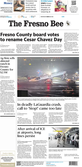 Cover of The Fresno Bee